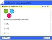 Fractions in a mixed group of dots